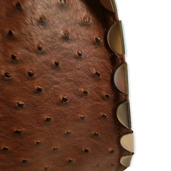 Imoshion Bags Imoshion Vegan Ostrich Faux Leather Shoulder Duffel